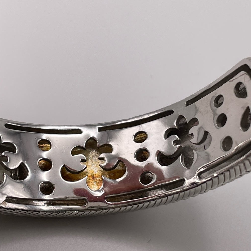 JUDITH RIPKA -SterlingSilver Cuff w/ faceted SmokyTopaz & Amethyst Stones - Picture 10 of 10